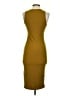 Nine West Solid Yellow Cocktail Dress Size XS - photo 2