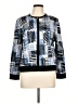 St. John Color Block Graphic Blue Cardigan Size L - photo 1