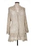 Pol 100% Polyester Tan Cardigan Size L - photo 1