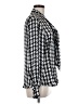 Eric Signature 100% Polyester Houndstooth Silver Long Sleeve Blouse Size 8 - photo 4