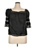DKNY Black 3/4 Sleeve Blouse Size 14 - photo 1