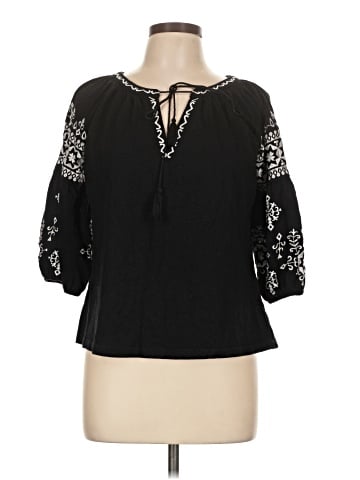 Solitaire 3/4 Sleeve Blouse (view 1)