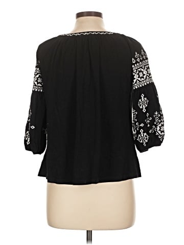Solitaire 3/4 Sleeve Blouse (view 2)
