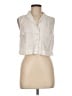 Boden 100% Linen Ivory Sleeveless Button-Down Shirt Size 8 - photo 1