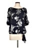MSK 100% Polyester Black 3/4 Sleeve Blouse Size L - photo 1