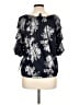 MSK 100% Polyester Black 3/4 Sleeve Blouse Size L - photo 2