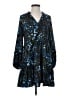 CeCe 100% Polyester Blue Casual Dress Size XS - photo 1