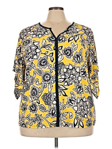 Roz & Ali 3/4 Sleeve Blouse (view 1)