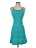 Zara Chevron-herringbone Teal Casual Dress Size S - photo 1
