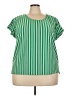 Tacera Green Short Sleeve Blouse Size 3X - photo 1