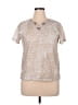 Alfred Dunner 100% Polyester Animal Print Tan Short Sleeve Blouse Size 16 Petite - photo 1