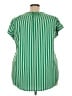 Tacera Green Short Sleeve Blouse Size 3X - photo 2