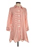 Soft Surroundings 100% Lyocell Stripes Orange 3/4 Sleeve Button-Down Shirt Size XS - photo 1