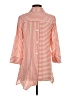 Soft Surroundings 100% Lyocell Stripes Orange 3/4 Sleeve Button-Down Shirt Size XS - photo 2