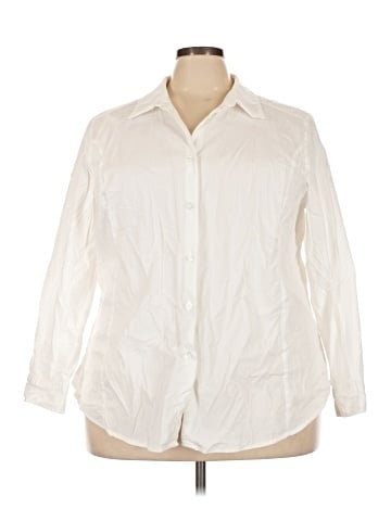 Jessica London 3/4 Sleeve Button-Down Shirt (view 1)