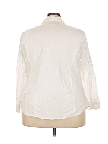 Jessica London 3/4 Sleeve Button-Down Shirt (view 2)