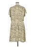 Halogen 100% Polyester Print Yellow Casual Dress Size 1X - photo 2