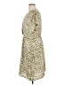 Halogen 100% Polyester Print Yellow Casual Dress Size 1X - photo 5