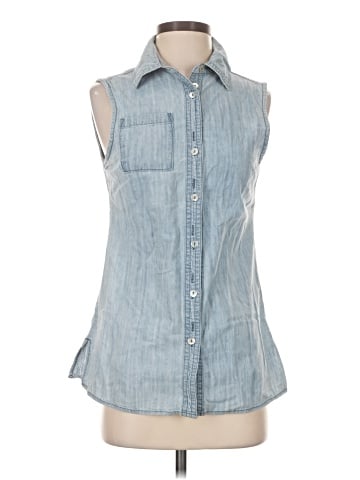 Live A Little Sleeveless Button-Down Shirt (view 1)
