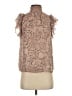 1.State 100% Polyester Brown Sleeveless Blouse Size XS - photo 1