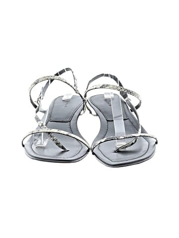 Madewell The Maycie Asymmetric T-Strap Sandal in Stamped Leather (view 2)