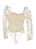 Le Lis 100% Polyester Ivory Long Sleeve Blouse Size S - photo 2
