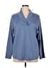 L.L.Bean 100% Cotton Blue Long Sleeve Blouse Size 1X - photo 1