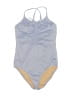 Crewcuts Metallic Gray One Piece Swimsuit Size 14 - photo 1