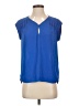 DR2 100% Polyester Blue Short Sleeve Blouse Size XS - photo 1