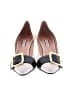 Bally 100% Leather Color Block Ivory Heels Size EU 39 1/2 - photo 2
