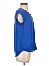 DR2 100% Polyester Blue Short Sleeve Blouse Size XS - photo 4