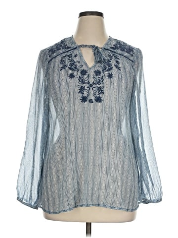 Vintage America Blues Long Sleeve Blouse (view 1)