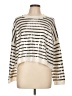 Vince Camuto Stripes Silver Pullover Sweater Size L - photo 1