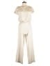 Trina Turk Solid Ivory Jumpsuit Size Lg - photo 1