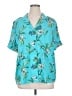 Worthington 100% Polyester Tropical Teal Short Sleeve Blouse Size XL - photo 1