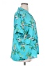 Worthington 100% Polyester Tropical Teal Short Sleeve Blouse Size XL - photo 4
