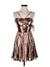 City Studio Metallic Silver Cocktail Dress Size 5 - photo 1