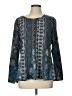 One World Teal Long Sleeve Blouse Size L - photo 1