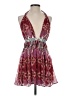 ASOS 100% Polyester Paisley Burgundy Cocktail Dress Size 2 - photo 1