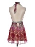 ASOS 100% Polyester Paisley Burgundy Cocktail Dress Size 2 - photo 2