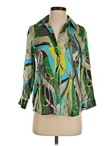L'Agence 3/4 Sleeve Silk Top (view 1)