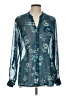Kut from the Kloth 100% Polyester Teal Long Sleeve Blouse Size L - photo 1