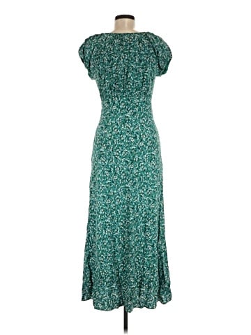 Madewell Ruched Scoopneck Midi Dress in Floral (view 2)