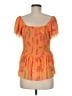 DR2 Orange Short Sleeve Blouse Size L - photo 2
