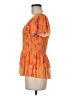 DR2 Orange Short Sleeve Blouse Size L - photo 5