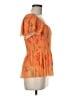 DR2 Orange Short Sleeve Blouse Size L - photo 4