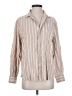 Frank & Eileen Stripes Tan Long Sleeve Blouse Size S - photo 1
