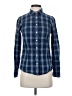 J.Crew 100% Cotton Checkered-gingham Blue Long Sleeve Button-Down Shirt Size 00 - photo 1