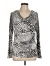 Chaus Silver Long Sleeve Top Size L - photo 1