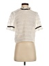 BCBGMAXAZRIA 100% Polyester Ivory Short Sleeve Top Size XS - photo 1